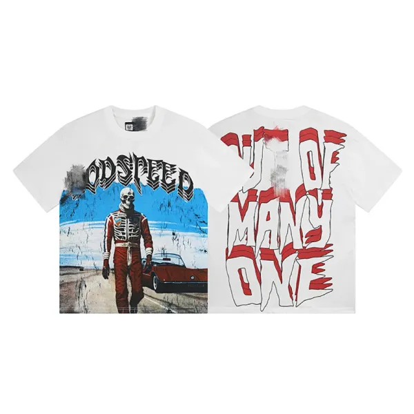 ODSPEED Out Of Many One Graphic Print White T-Shirt - 1
