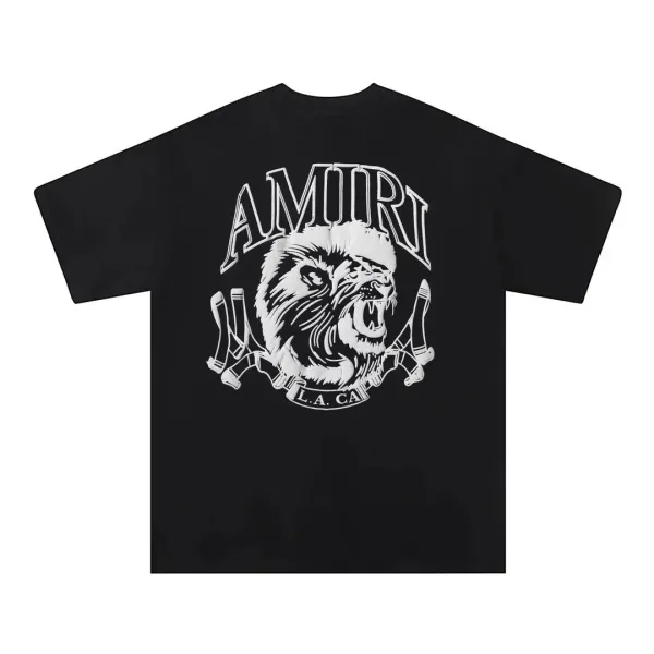 Amiri Lion Graphic Black T-Shirt - 1