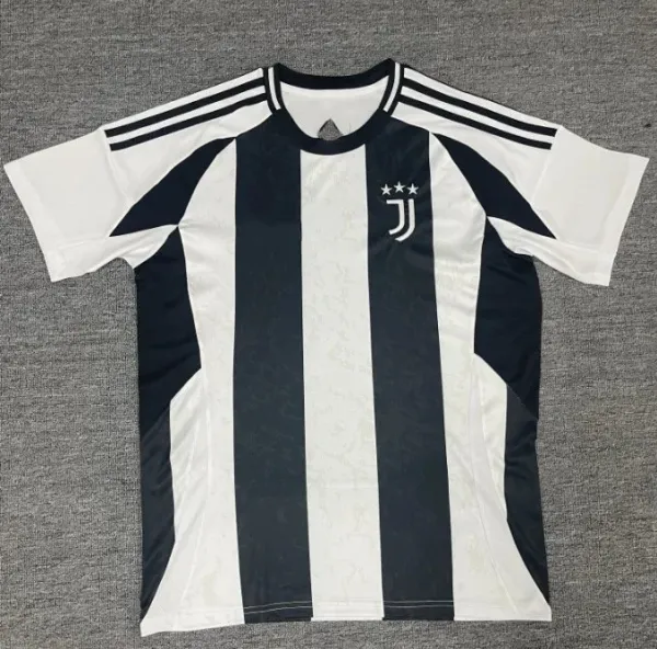 Juventus 2023-24 Home Jersey Black and White Striped Football Shirt - 1