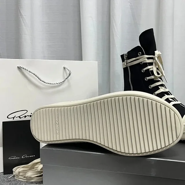 Rick Owens Sneakers High-Top Canvas Zip product detail image 4