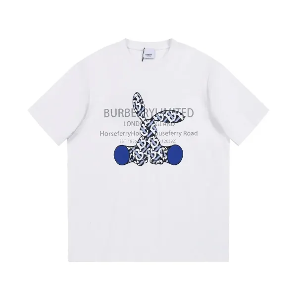 Burberry Limited Edition Rabbit Print White T-Shirt - 1