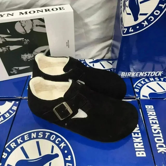 Birkenstock Slippers Boston fleece-lined buckle clogs product detail image 6