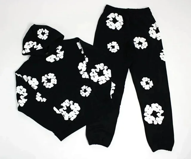 Unbranded Tracksuits Floral-print hooded sweatshirt and jogger set product detail image 8