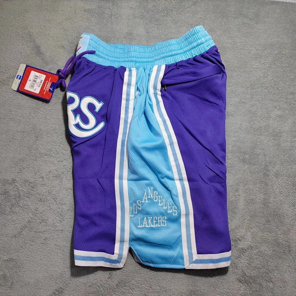 Brooklyn Nets NBA Swingman Shorts Navy Blue Red White - 9