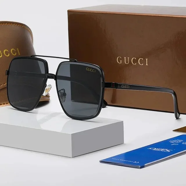 Gucci Eyewear 4643 square metal-frame sunglasses product detail image 5