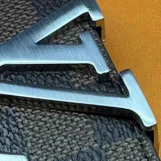 Louis Vuitton Belts LV Initiales buckle with Monogram-pattern strap — Cage silver buckle