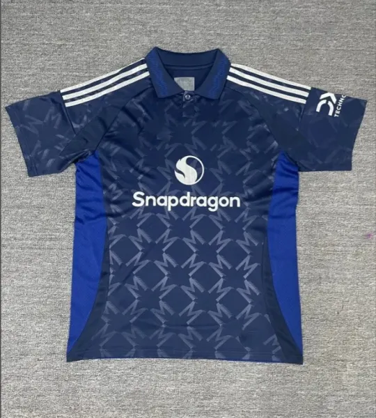 Snapdragon x Adidas Polo Navy Blue Sporty Graphic Polo - 1