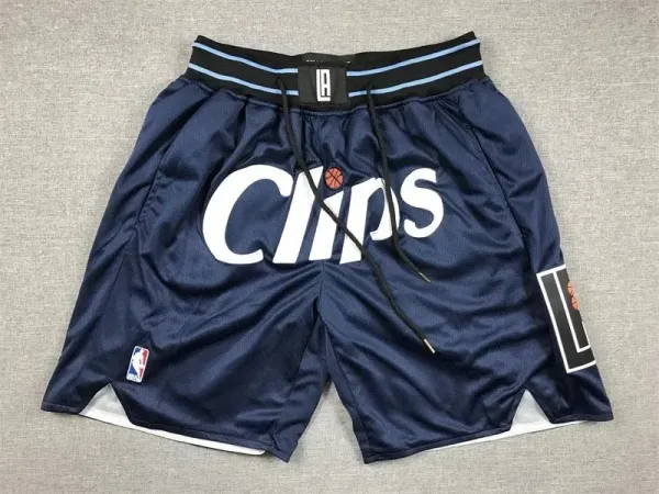 LA Clippers NBA Authentic Swingman Shorts Navy - 1