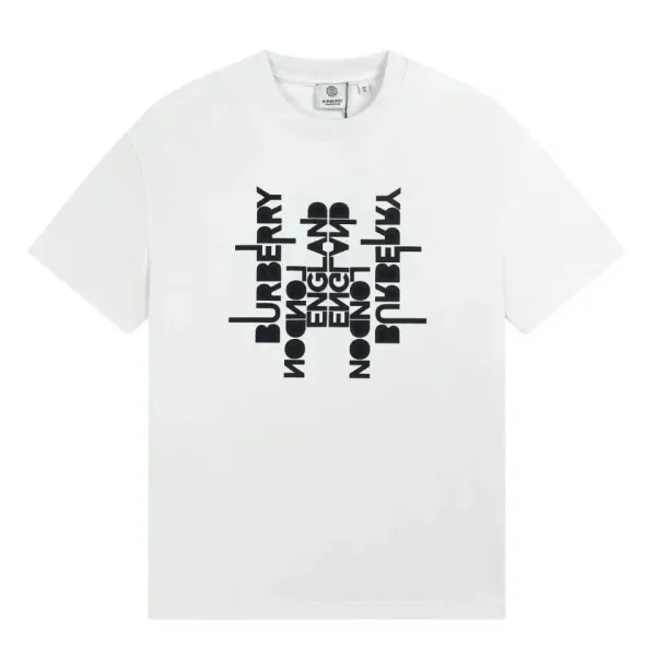 Burberry Logo Print White T-Shirt - 1