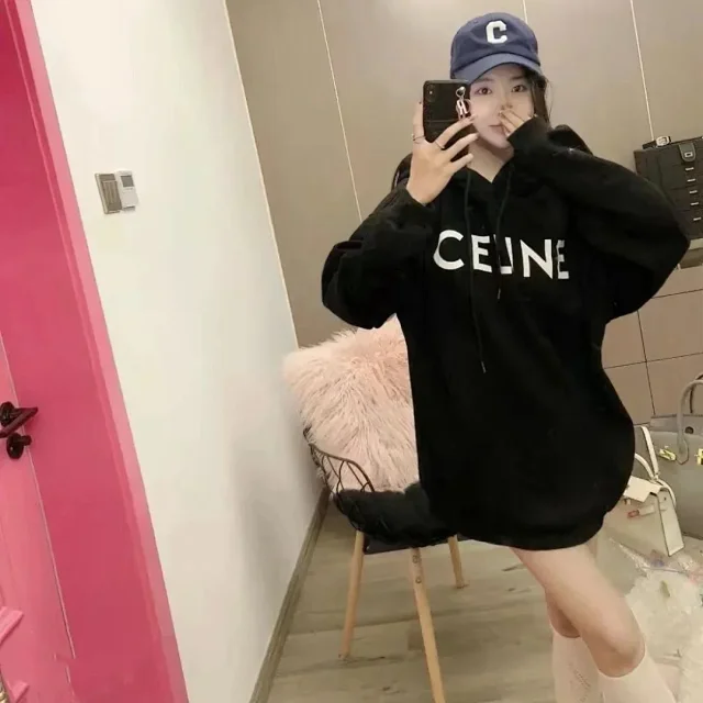 Unbranded Hoodies & Sweatshirts Pullover Hoodie with CEILNE Letter Print and Kangaroo Pocket product detail image 9