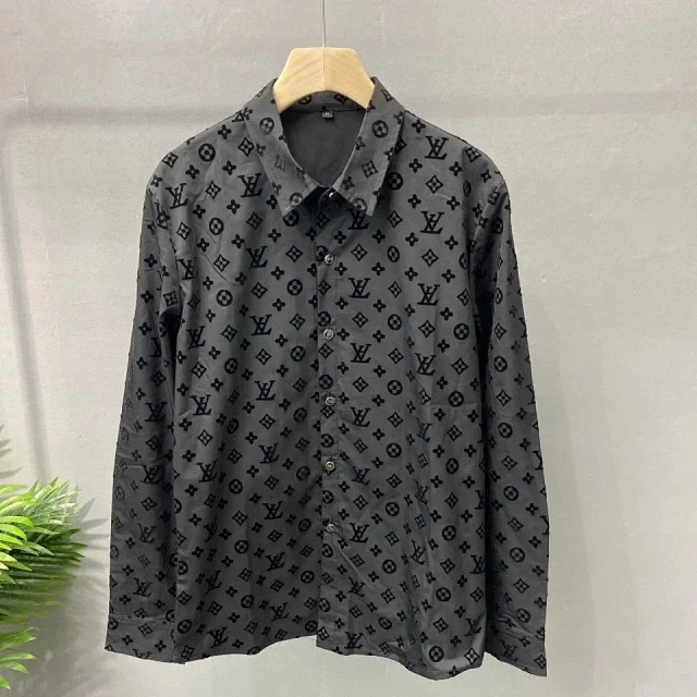 Louis Vuitton Shirts Monogram long-sleeve button-up shirt product detail image 2