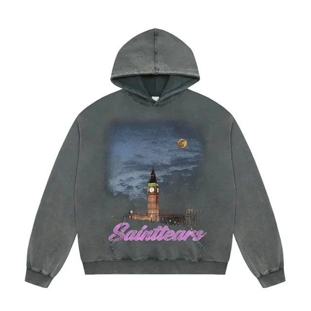 Saint Tears Hoodies & Sweatshirts Washed Graphic Print Hoodie and Sweatshirt product detail image 7