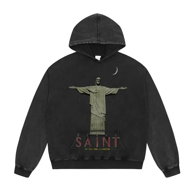 Saint Tears Hoodies & Sweatshirts Washed Graphic Print Hoodie and Sweatshirt product detail image 11