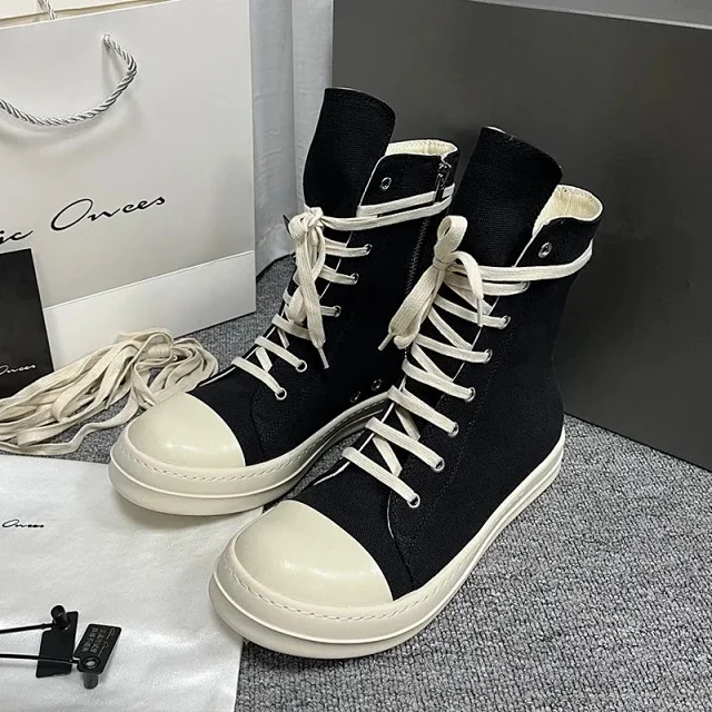 Rick Owens Sneakers High-Top Canvas Zip product detail image 3
