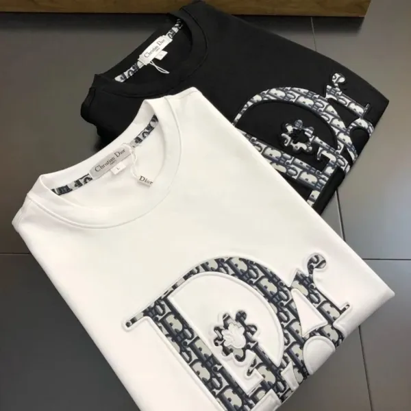 Dior Oblique Logo Print Black T-Shirt - 3