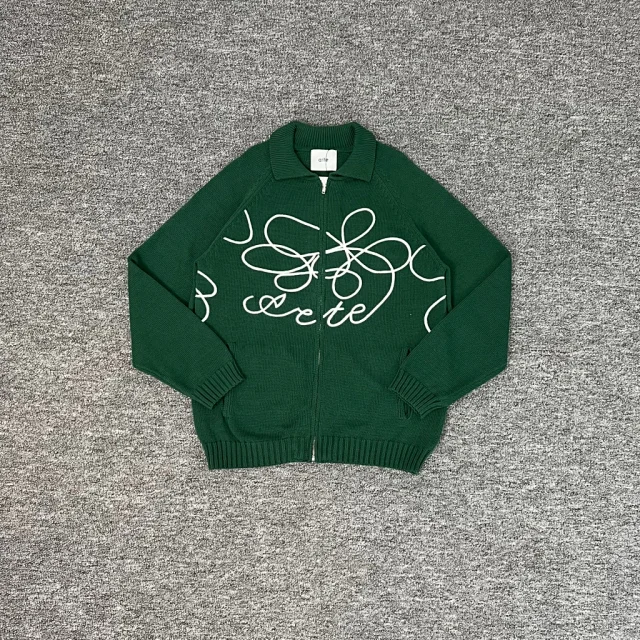 Arte Knitwear Logo Knit Sweater and Zip Cardigan product detail image 3