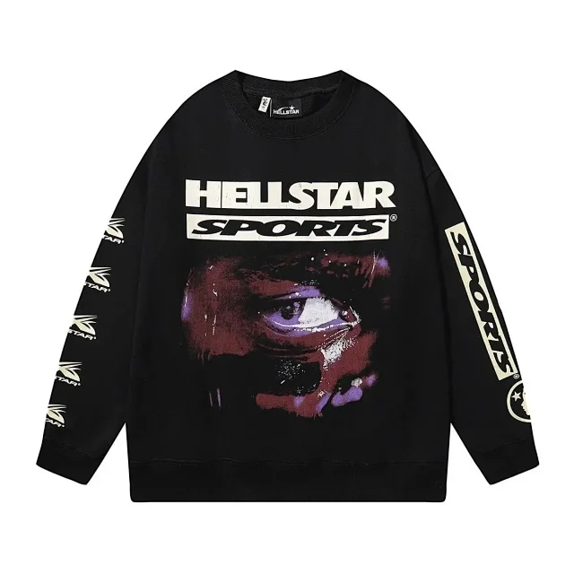 Hellstar Hoodies & Sweatshirts Graphic Print Crewneck Sweatshirt product detail image 5