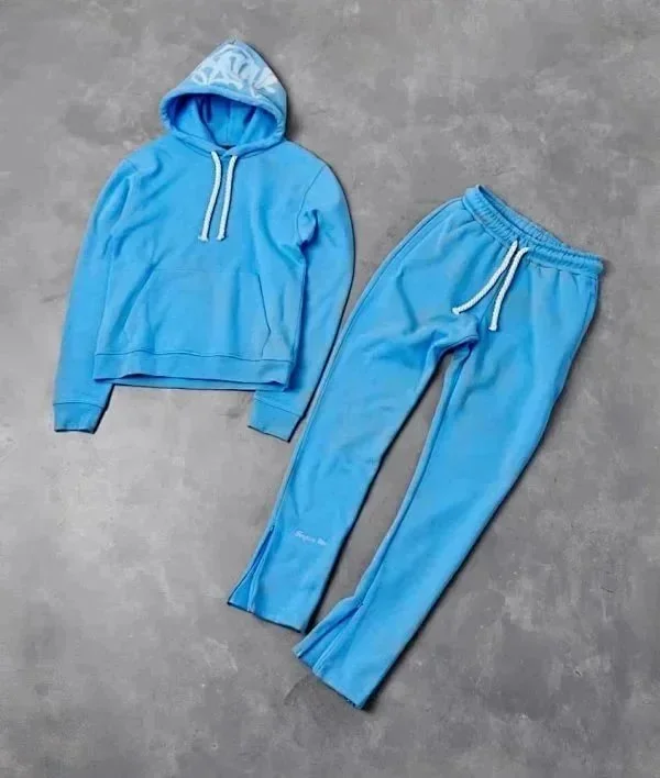 Unbranded Tracksuits Graffiti Print Hoodie and Flared Jogger Set product detail image 7