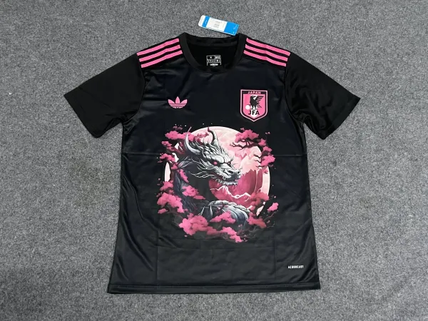 Adidas Originals Japan National Team Dragon Graphic Jersey Black Pink - 1