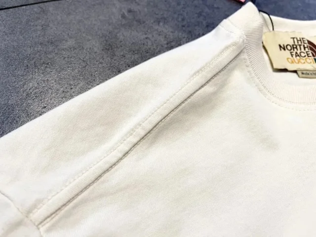 The North Face T-Shirts Gucci collaboration logo graphic product detail image 7