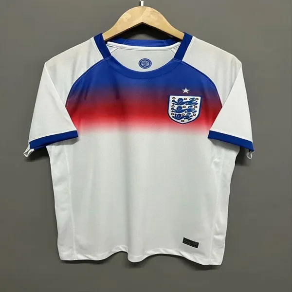 England National Team 2024 Away Jersey White-Blue-Red Gradient Jersey - 1