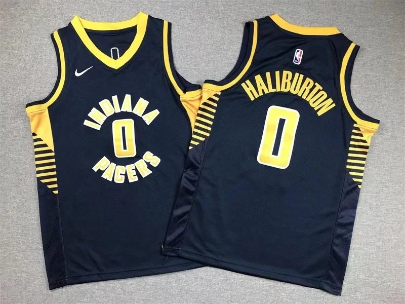 Nike Indiana Pacers Victor Oladipo #0 Statement Edition Jersey Navy/Yellow - 1