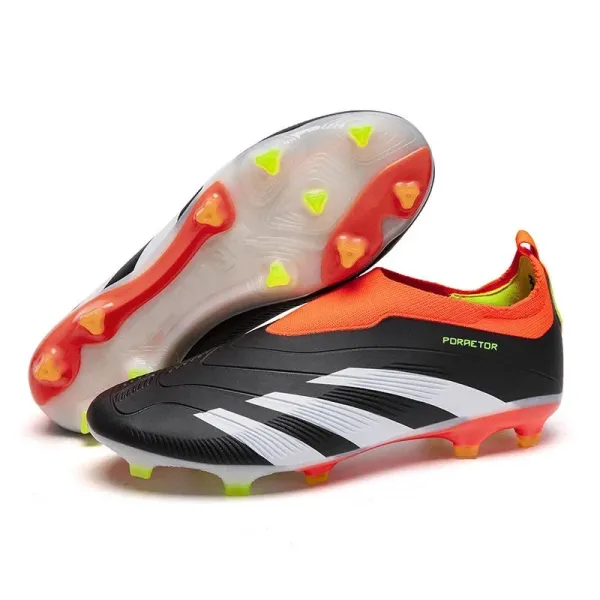 Adidas Predator足球鞋 Black/Orange/Neon Green FG Soccer Cleats - 1
