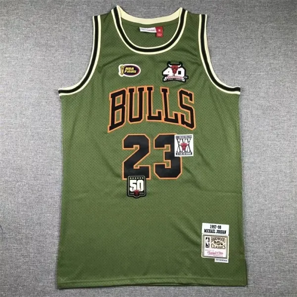 Mitchell & Ness 1997-98 Michael Jordan Chicago Bulls Hardwood Classics Green Jersey - 1