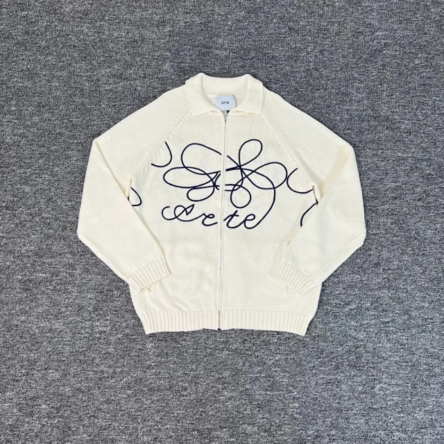 Arte Knitwear Logo Knit Sweater and Zip Cardigan product detail image 5
