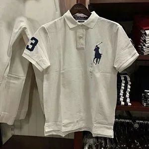 Polo Ralph Lauren Shirts Big Pony short-sleeve shirt with number 3 sleeve patch product detail image 2