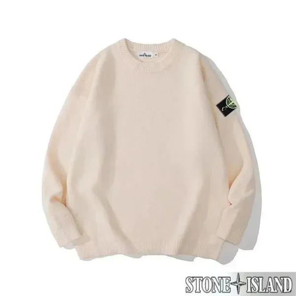 Stone Island Ribbed Knit Sweater Burgundy - 5