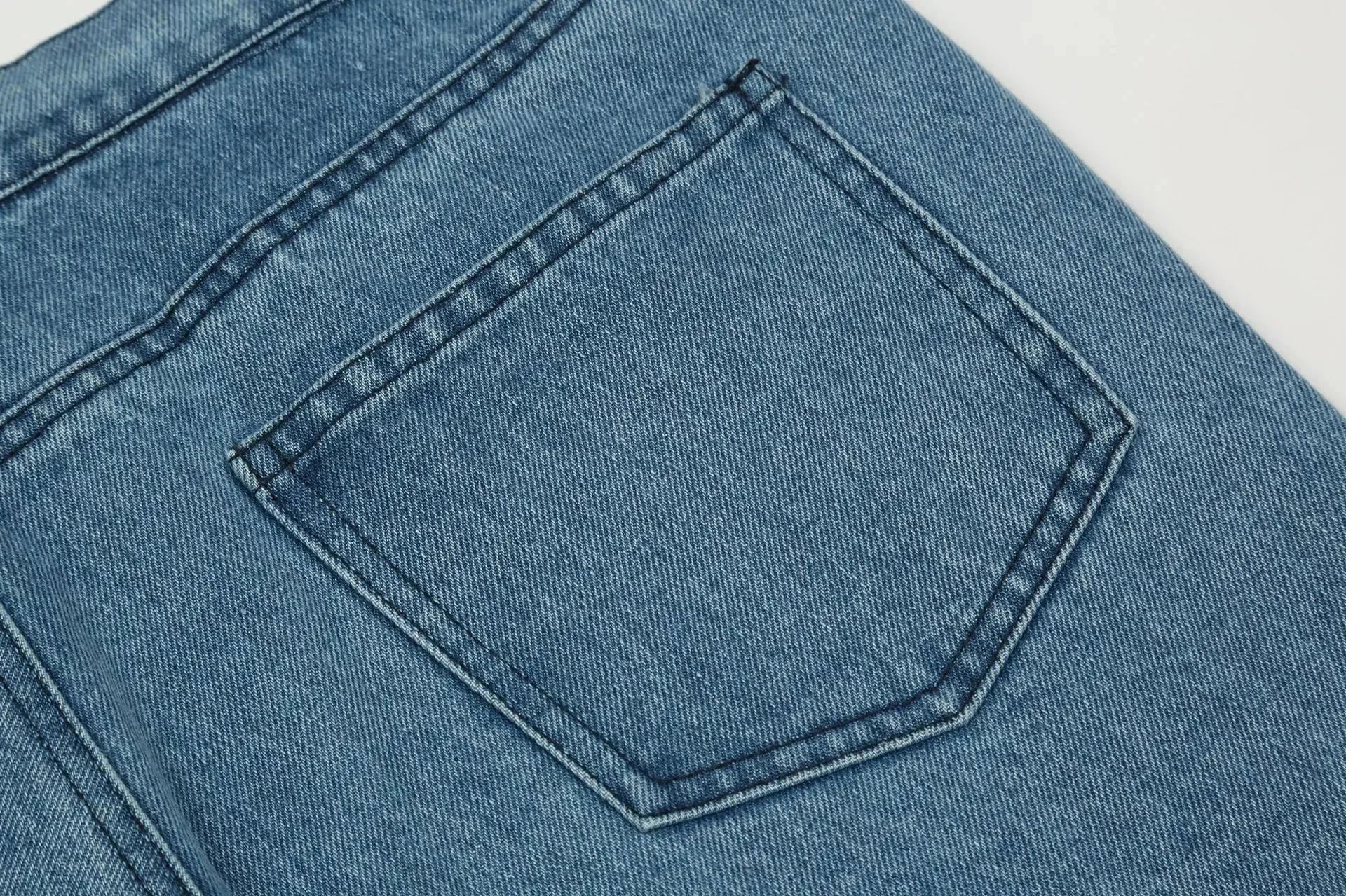 Philipp Plein Skull Flame Embroidered Wide-Leg Jeans Black - 8