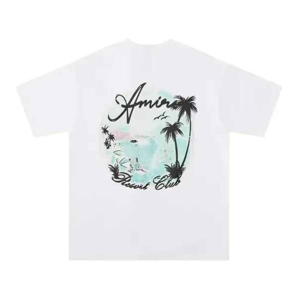 Amiri Resort Club Graphic Print White T-Shirt - 1