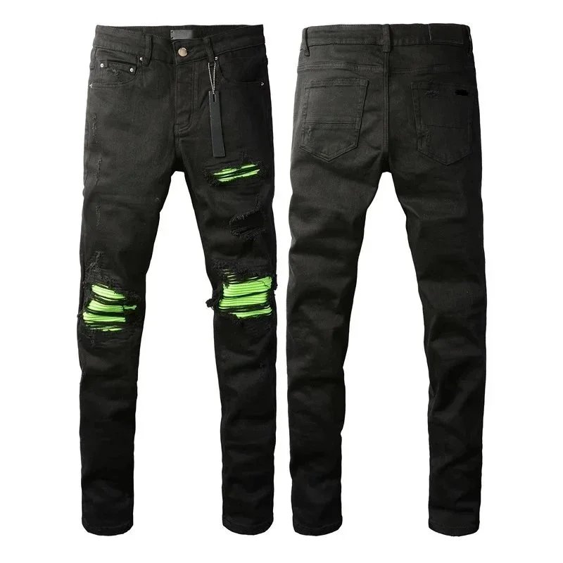 Unbranded Jeans Distressed Slim-Fit — 8880