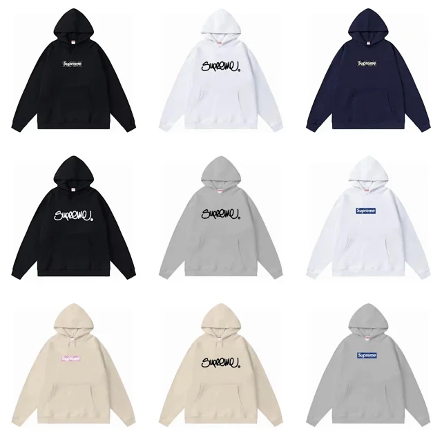 Supreme Hoodies & Sweatshirts Logo Pullover Hoodie with Kangaroo Pocket product detail image 1