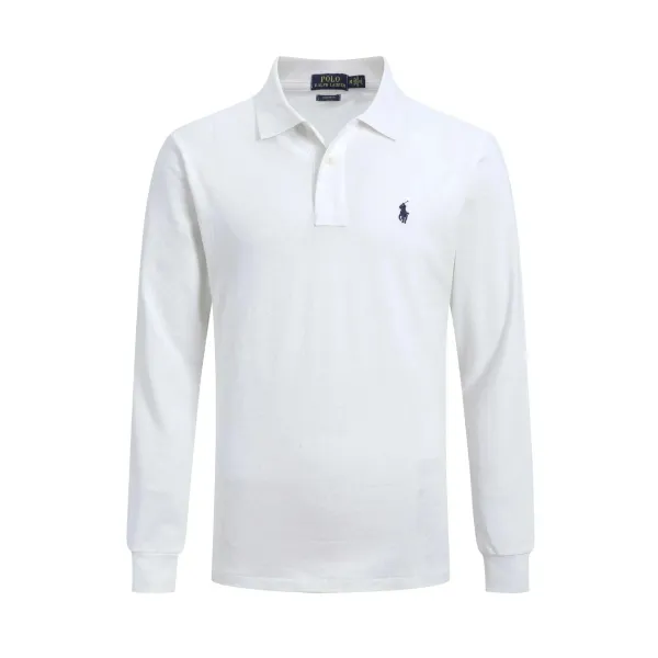 Ralph Lauren Classic Fit Long-Sleeve Polo White - 1