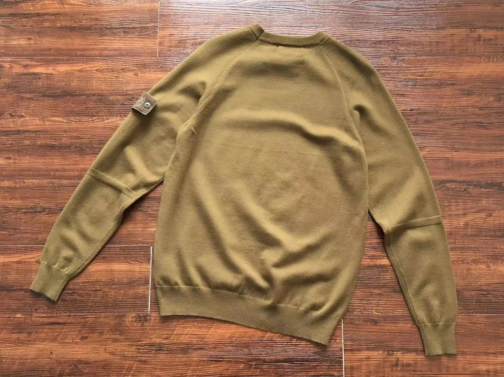 Stone Island Knitwear Crewneck knit sweater with Compass badge sleeve patch image 6