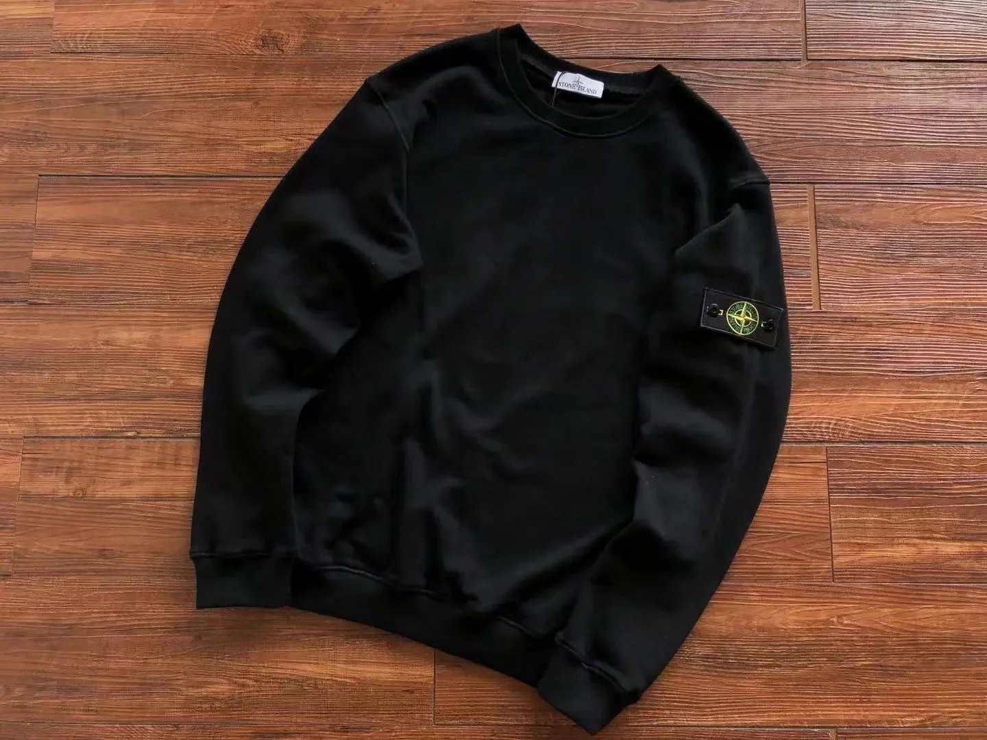 Stone Island Knitwear Crewneck knit sweater with Compass badge sleeve patch image 9