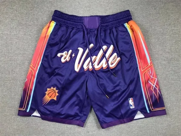 Phoenix Suns El Valle City Edition Shorts Purple Multicolor Basketball Shorts - 1