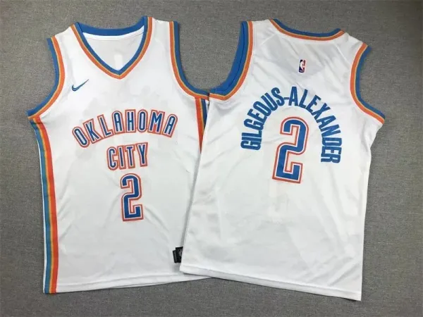 Nike Oklahoma City Thunder Shai Gilgeous-Alexander #2 White Swingman Jersey - 1