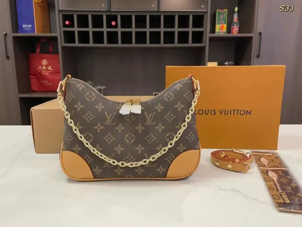 Louis Vuitton Hobo Bag Monogram Canvas Brown Beige Shoulder Bag - 1