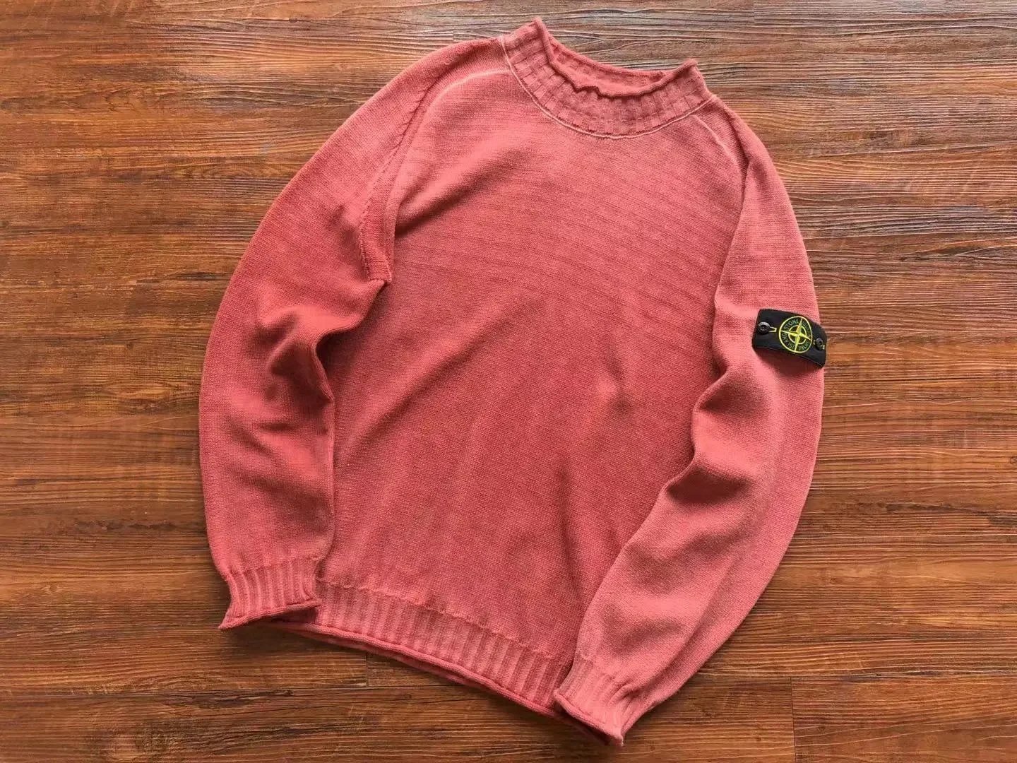 Stone Island Knitwear Crewneck knit sweater with Compass badge sleeve patch — 14