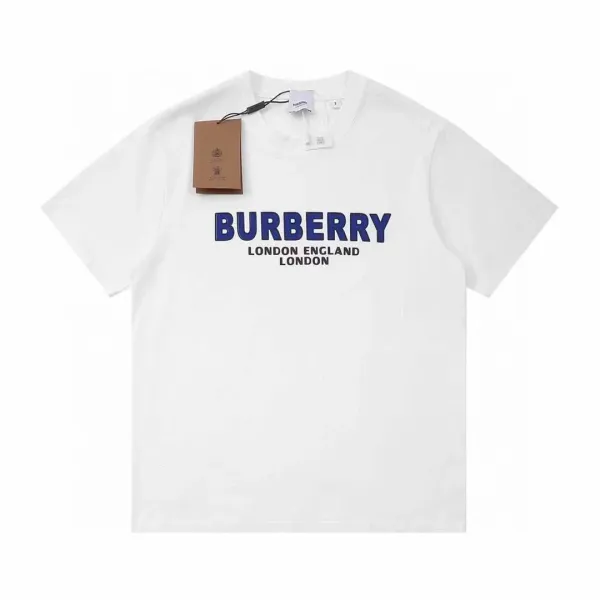 Burberry Logo Print White T-Shirt - 1