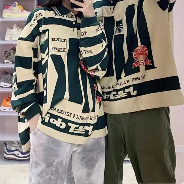 Nike Shirts Oversized graphic long-sleeve polo shirt product detail image 4