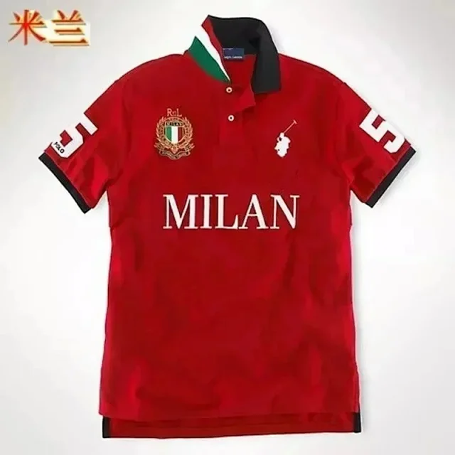 Ralph Lauren Shirts City-logo embroidered polo shirt product detail image 4