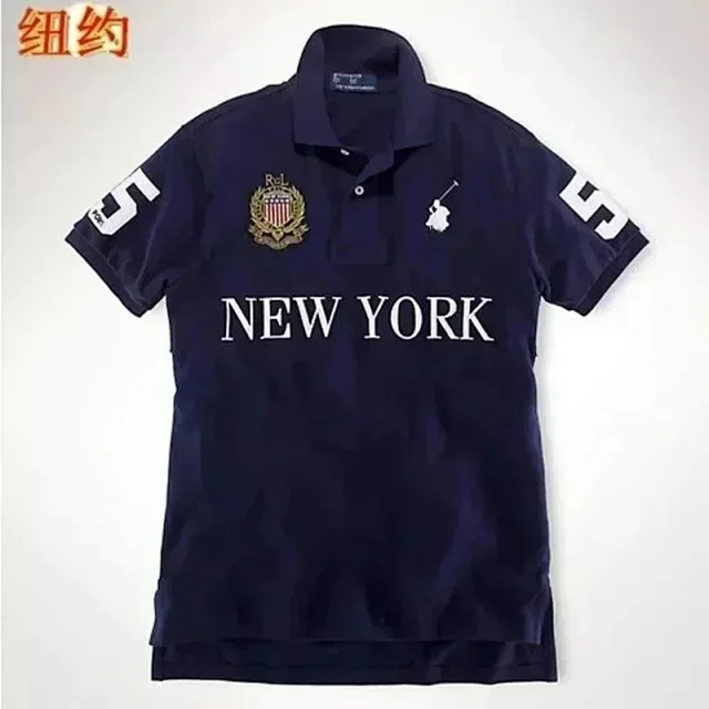 Ralph Lauren Shirts City-logo embroidered polo shirt product detail image 8