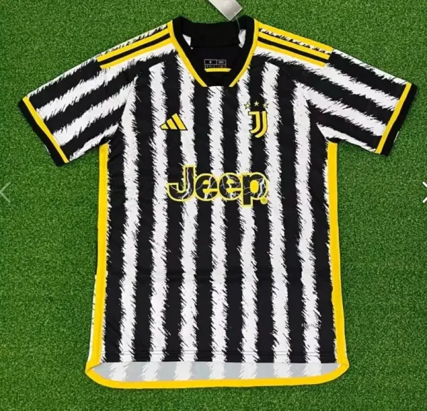 Adidas Juventus 2023-24 Home Jersey Black White Yellow - 1