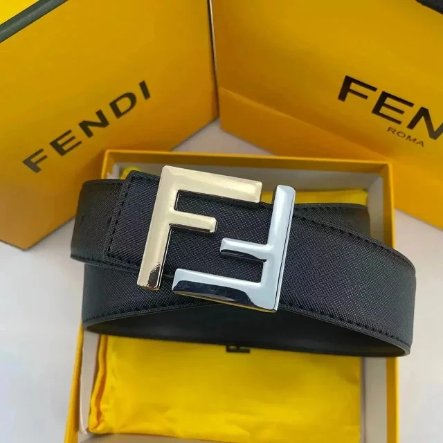 Fendi Belts FF Logo Buckle Belt with Jacquard Pattern product detail image 8