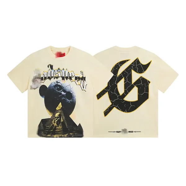 Gallery Dept x Imposter London Cracked Skull Graphic T-Shirt Beige - 1