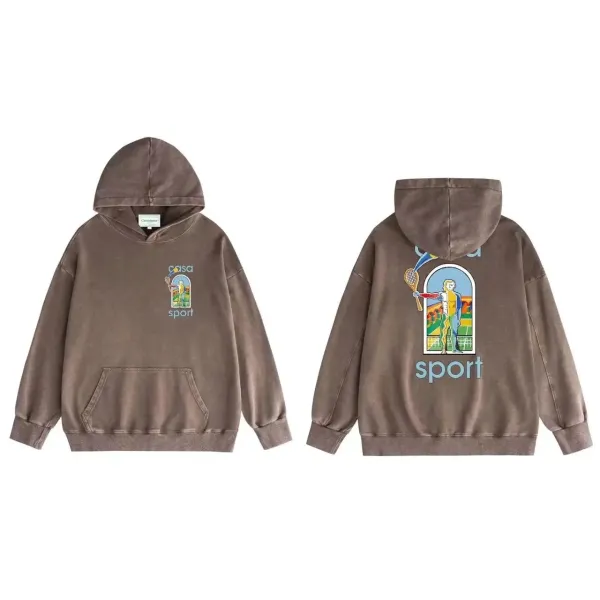Casa Sport Graphic Hoodie Brown - 1